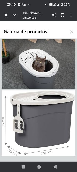 Caixa de areia para gato