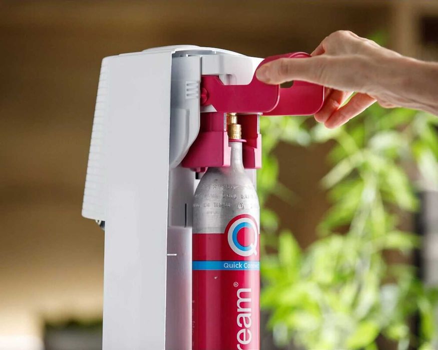 SodaStream Terra Biały + 2x 1L Butelka + 0.5L + Nabój CO2 EKO Zestaw