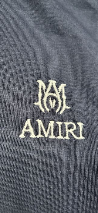 Amiri granatowa koszulka męska t-shirt bawełna premium M