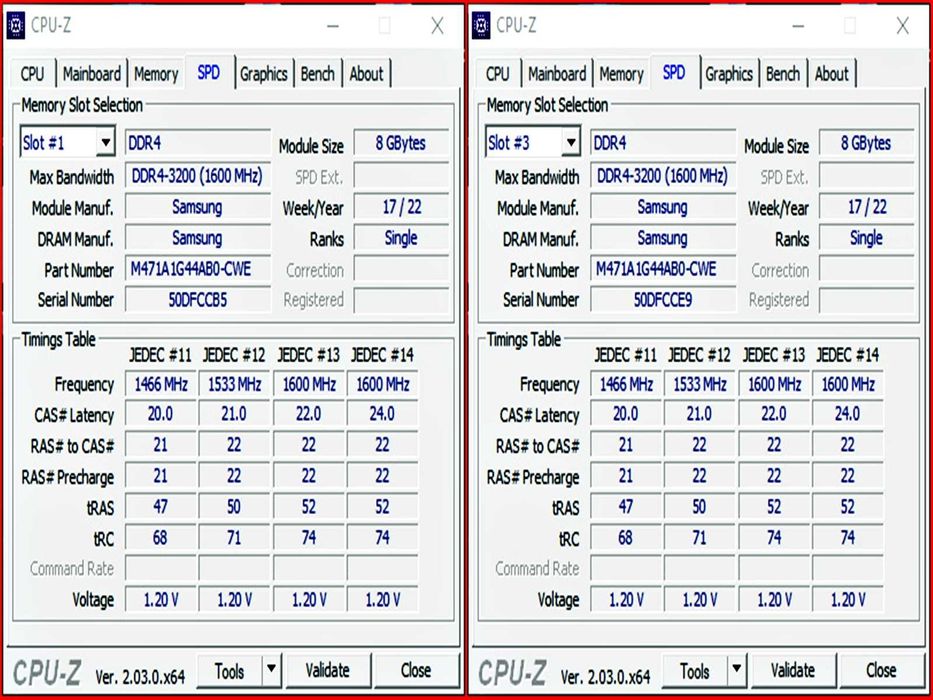 DDR4 16GB Samsung 3200AA 1Rx16