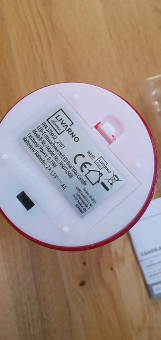 Świeca LED czerwona 15 cm