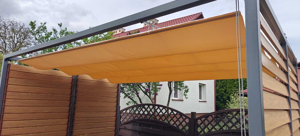 Pergole Dach Rzymski dach ruchomy dach materiałowy ruchoma Deseczka