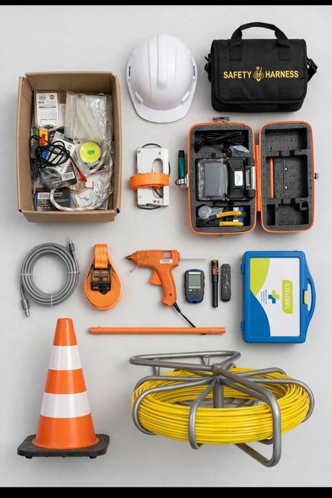 Kit Fibra Ótica completo Máquina de Fusão+Equipamientos Técnico