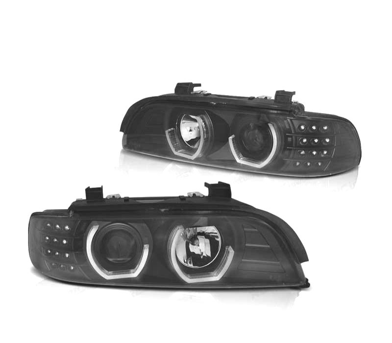 FARÓIS BMW E39 ANGEL EYES 3D CCFL + LED