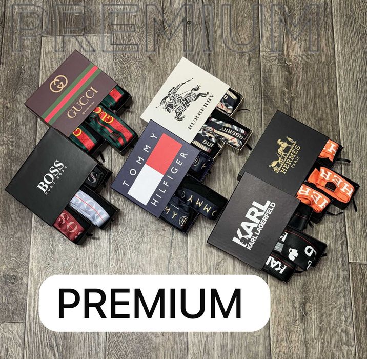 Zestaw komplet premium 3pak karl bokserki burberry meskie ck