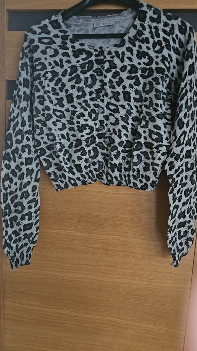 PInko kardigan na guziczki panterka r.M