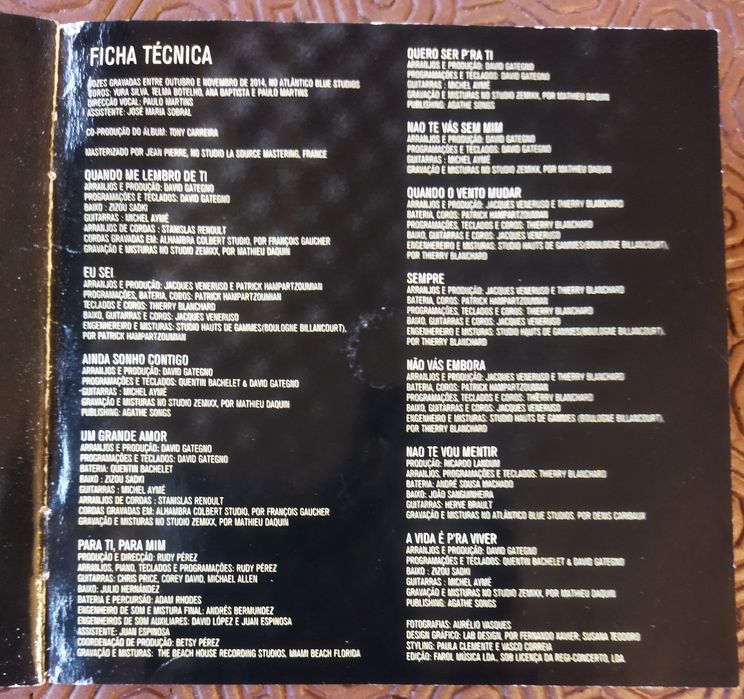 CD - Tony Carreira