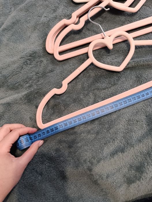 Набір 10 шт плічка тремпель вішак плечика Серце оксамитові флоковані