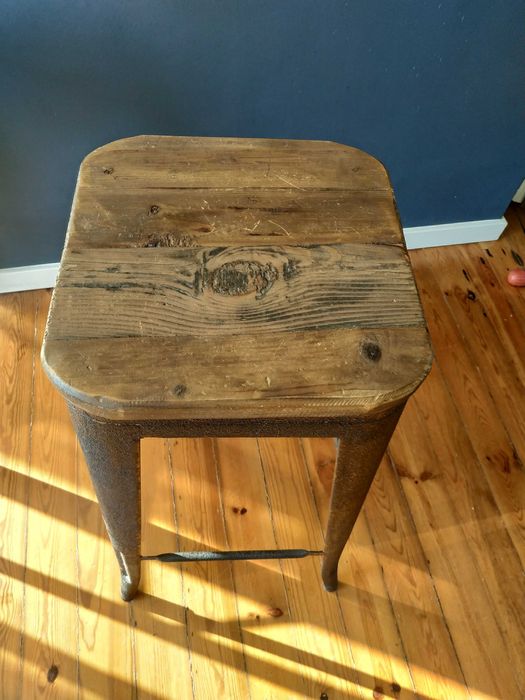 Conjunto de 2 bancos rústicos altos para balcão ou bar