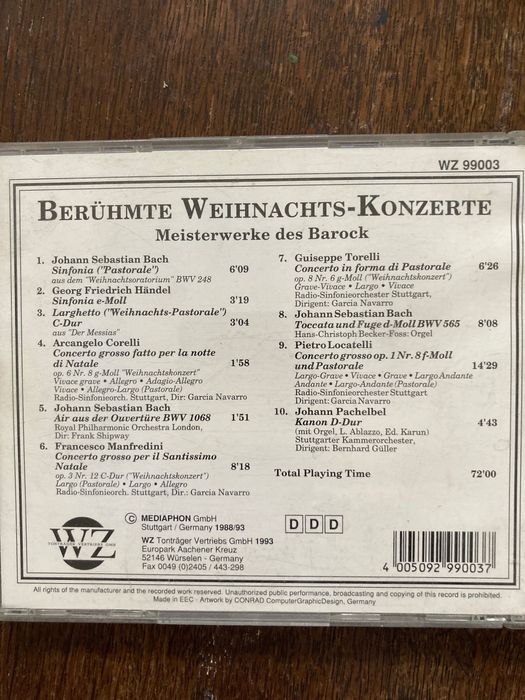 CD oryginalne Weihnachtskonzerte