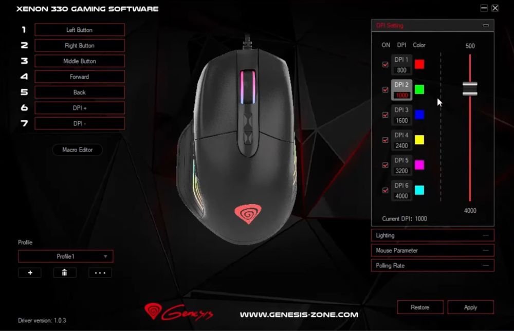 Mysz Gamingowa Genesis Xenon 330