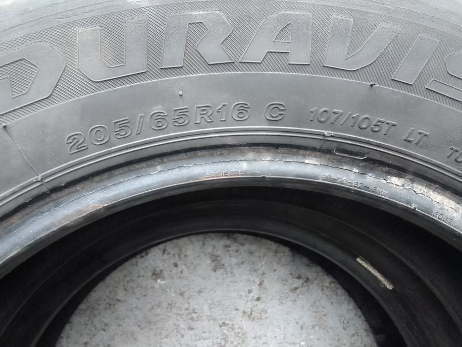 Cena za 2 Opony letnie 205/65r16C BRIDGESTONE 2022r 6mm
