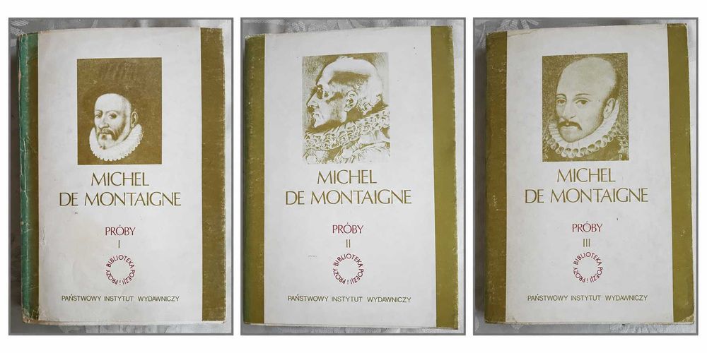 Michel de Montaigne – Próby I–III, komplet 3 tomów, PIW