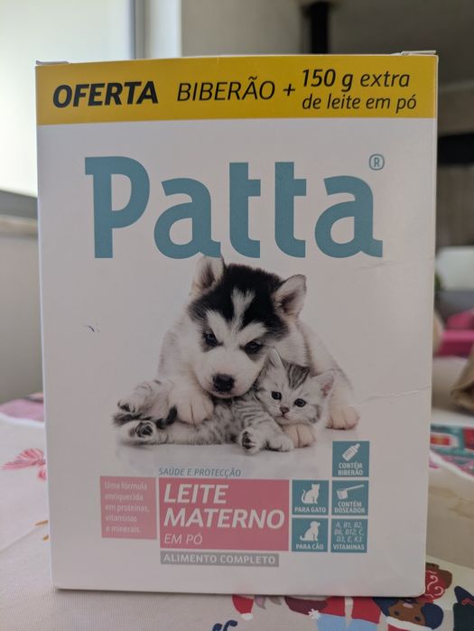 Leite materno em pó para gatos e cães da Patta