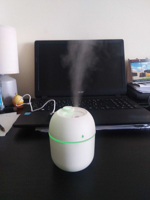 HUMIDIFICADOR com Luz LED para purificar o AR (NOVO) ligação USB