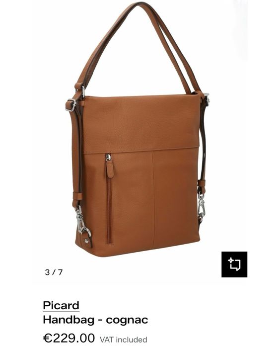 Брендова оригінальна стильна натуральна шкіряна сумка на плече PICARD