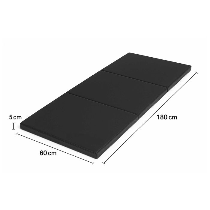 Materac GIMNASTYCZNY SKŁADANY 180cm ciemnoszary do masażu fizjoterapii