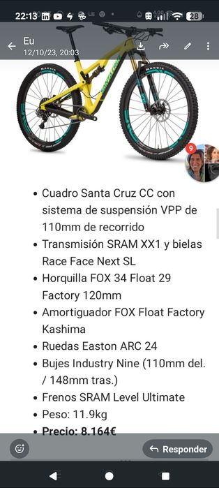 Santa Cruz Tallboy CC 29 XXI" topo de gama