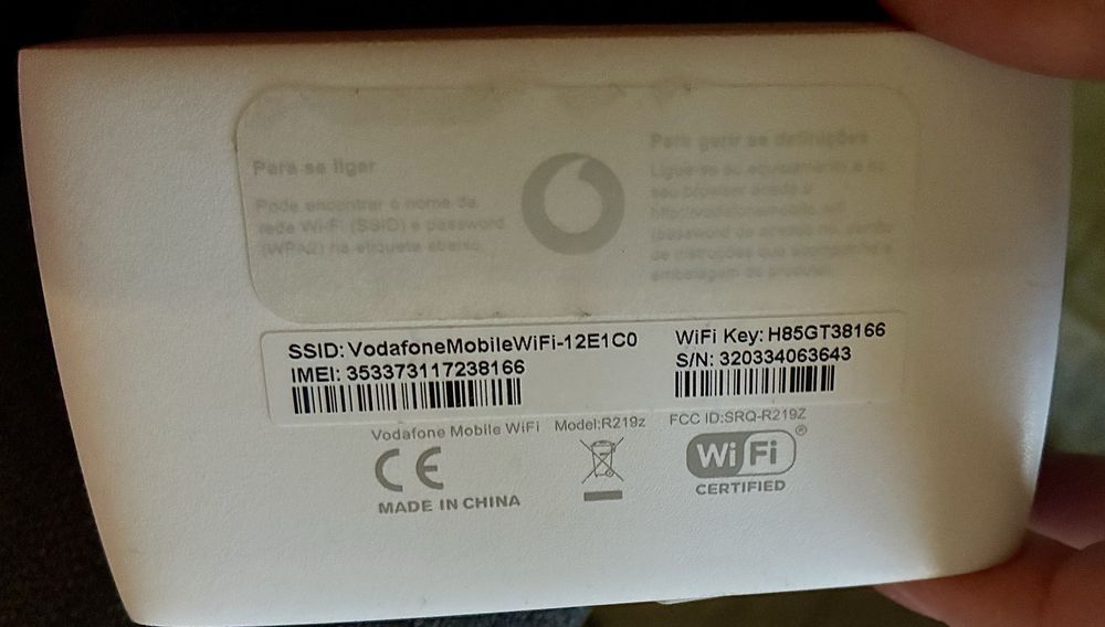 Router wifi movel vodafone