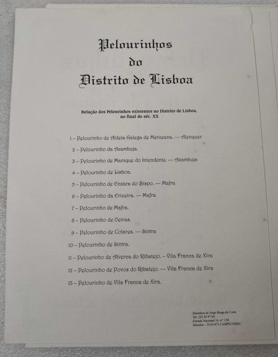 Pelourinhos do Distrito de Lisboa – Jorge Braga da Costa