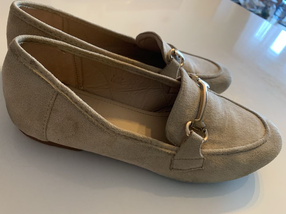 Buty damskie mokasyny 37  beżowe