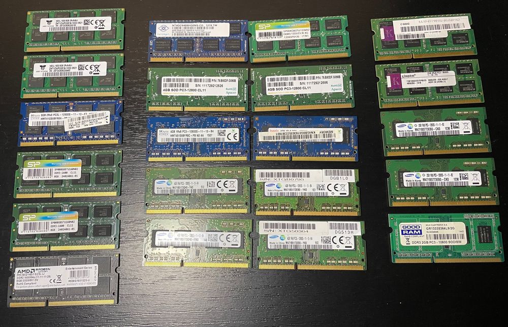 Лот оперативної памʼяті DDR3 SO-DIMM