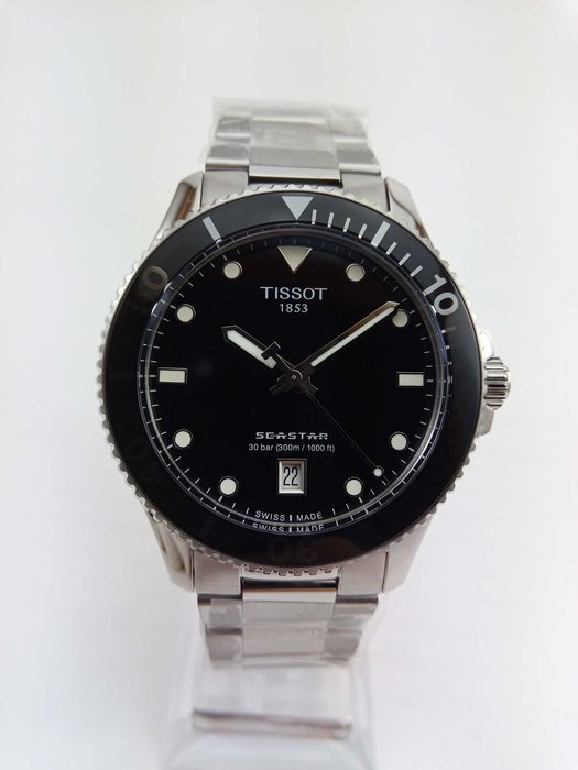 Швейцарские мужские часы Tissot Seastar 1000 40мм сапфир антиблик 300м