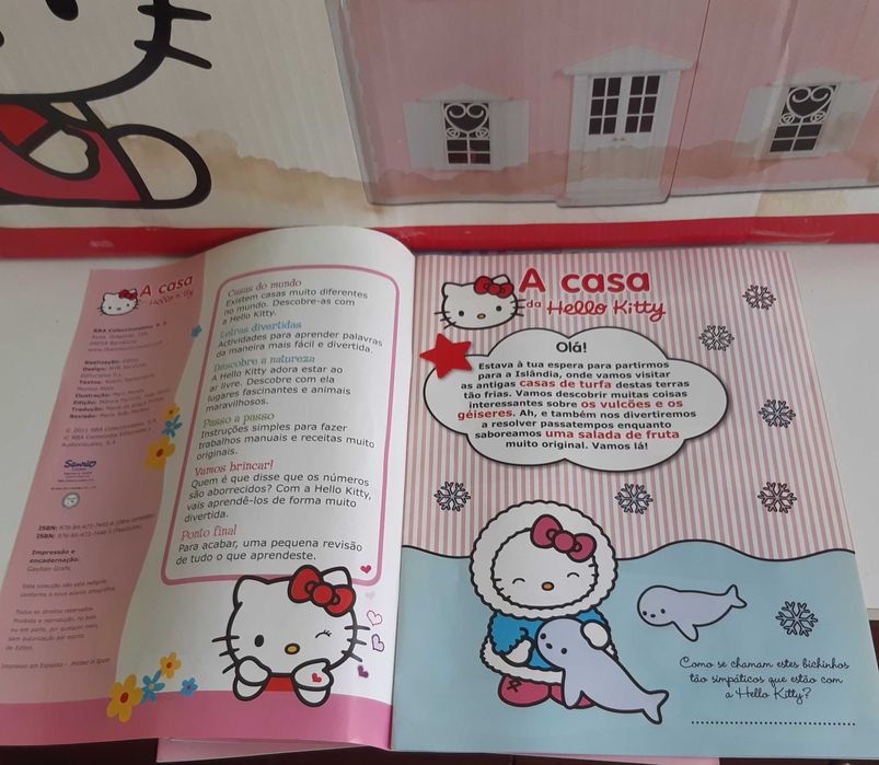 Grande Casa Bonecas Casa da Hello Kitty c/ Alguns Acessórios