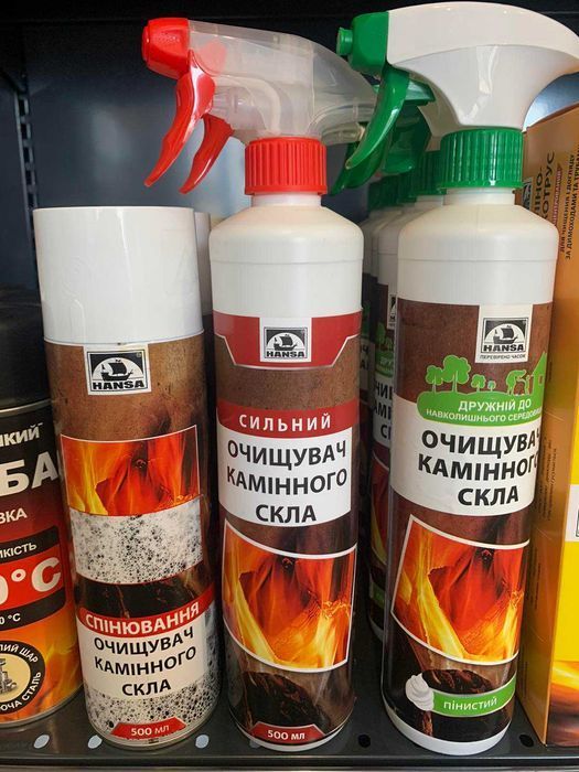 Очищувач камінного скла HANSA, Спрей, Аерозоль, Піна