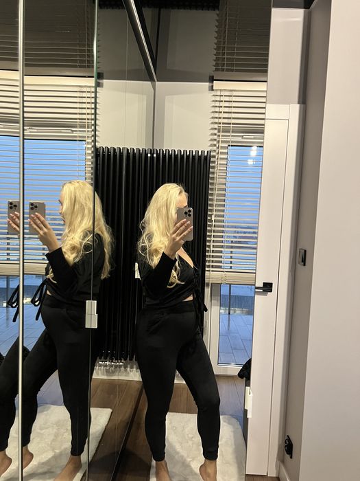 Komplet welurowy czarny, dres