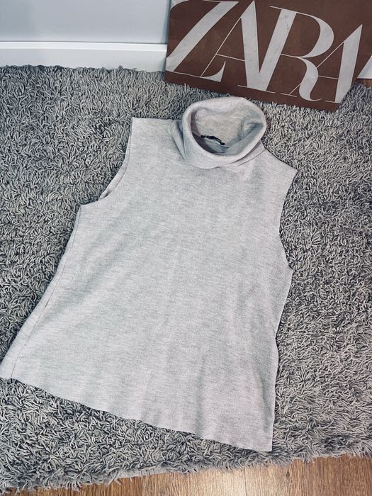 Piekny bezowy golf zara rozm M damski