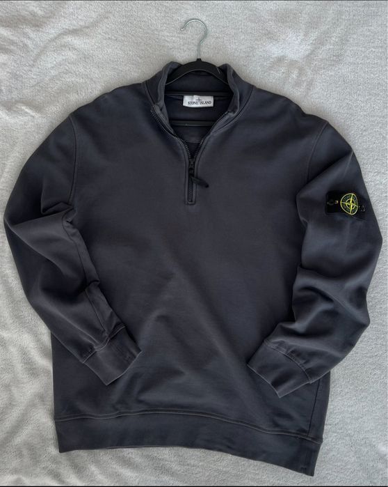 Stone Island Half-Zip Sweatshirt / Bluza Stojka - Dark Grey / Anthracite