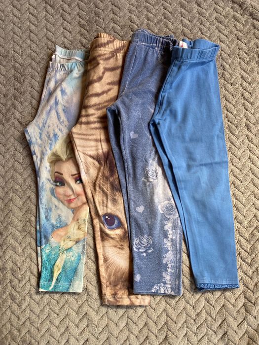 Legginsy leginsy spodnie zestaw 4 pary - 98