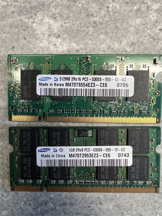Pamięć RAM 1GB 512MB Samsung Nanya