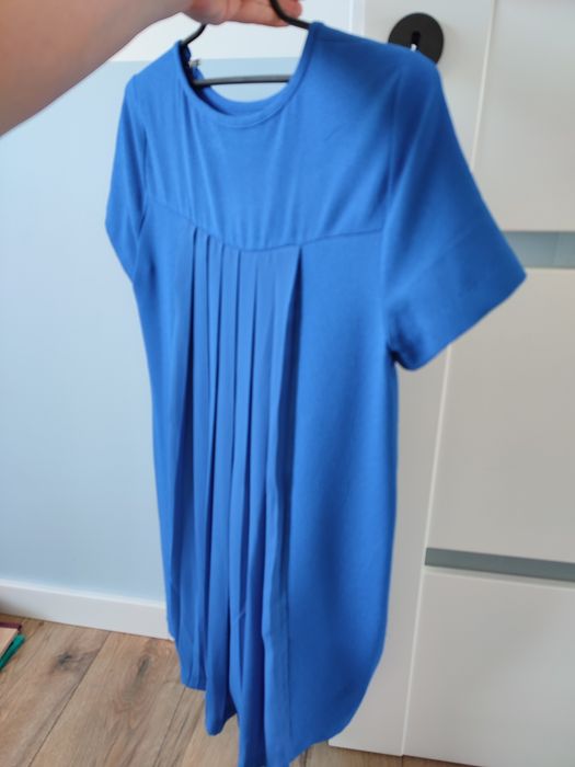 M Zara Basic plisowana chabrowa oversize