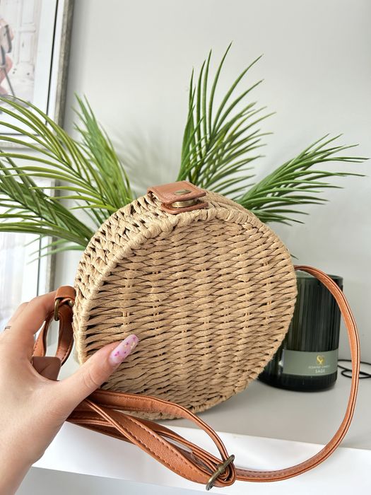 torebka slomkowa na ramie na pasku