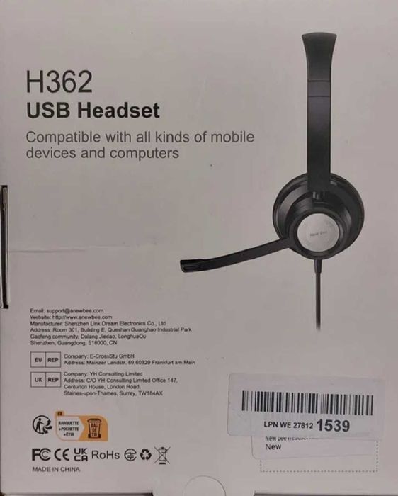 Słuchawki z mikrofonem New Bee H 362