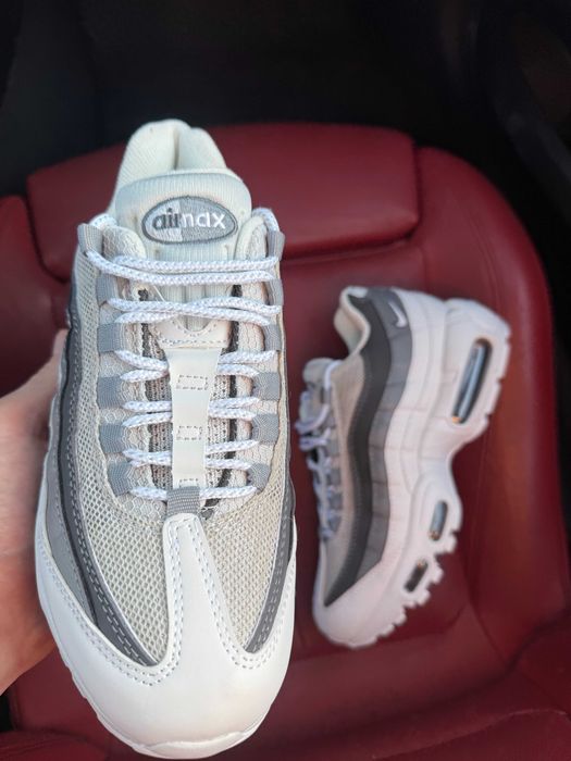 (ОПЛАТА ПІСЛЯ ОГЛЯДУ)Nike Air Max 95 Grey White Найк Аір Макс 95 Сіро-білі