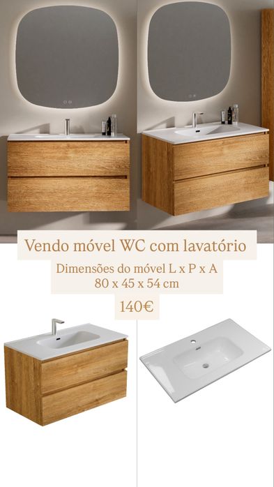 Móvel WC com lavatório- NOVO EM CAIXA