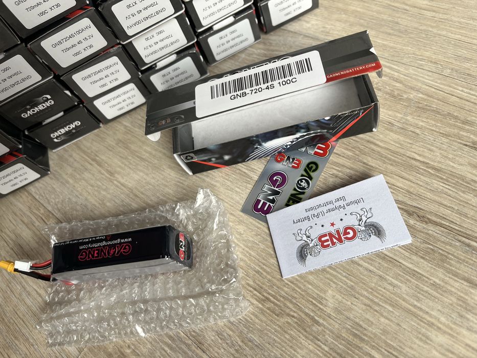 GNB Gaoneng 4s 720mah 100c LiHV xt30 - bateria FPV
