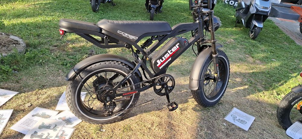 Електрофетбайк 20 ST Corso «JUSTER» J-40524 сталь, двигун 1000W, акумулятор 48V 18Ah літієвий, (к-т SHIMANO) чорний