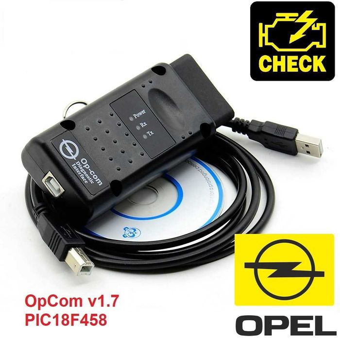 Диагностический сканер OPCOM v1.99,  Opel/SAAB чип PIC18F458