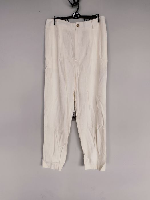 Nowe / letnie / wiskoza / len / spodnie / kremowe /oldmoney /