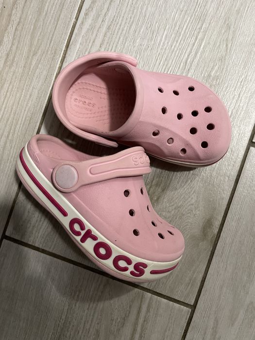 Крокси crocs c7 дівчинці рожеві