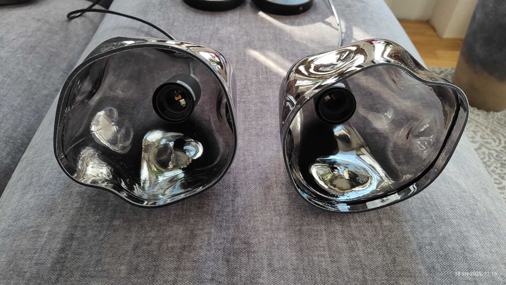 Lampa wisząca srebrna , nowoczesna  2 szt.
