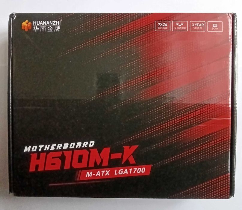 Материнская плата Huananzhi H610M-K (новая, LGA1700/DDR4-3200)