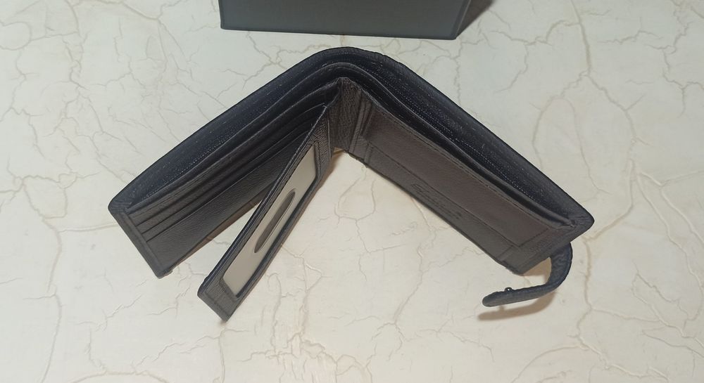 Кошелек мужской кожаный Tailian гаманець чоловічий шкіряний чорний