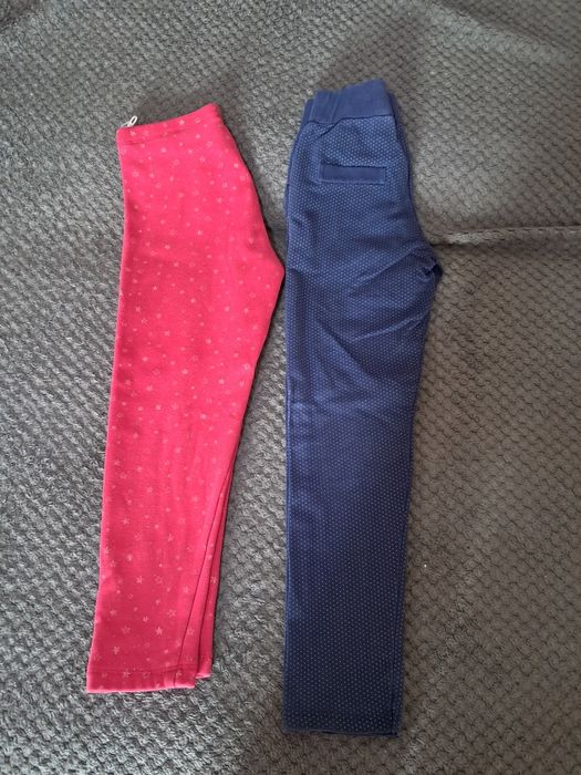 Spodnie leginsy 2 pary rozmiar 134
