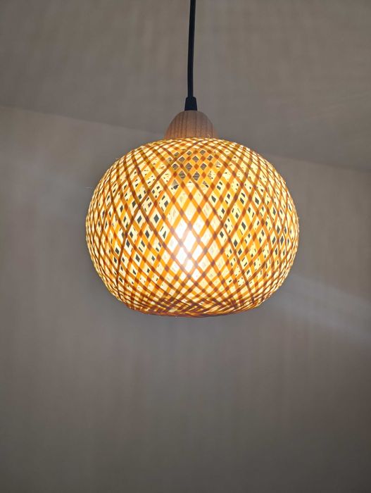 Lampa bambusowa wisząca bambus boho