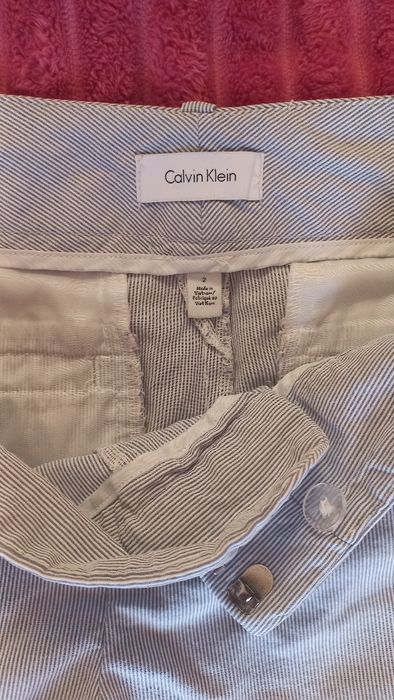 Шорти Calvin Klein,  у вертикальну смужку, біло-сині, морський стиль, преппі жіночі!